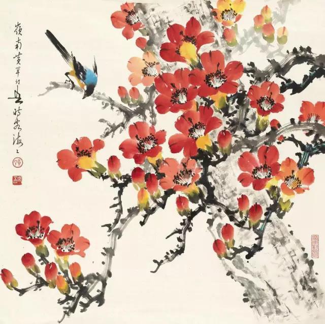 中国国画艺术：绝美花鸟国画图片